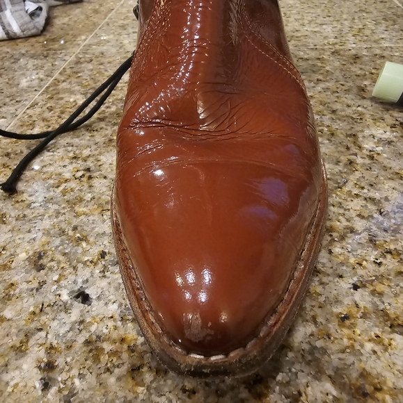 Free people brown patent leather zip boots - Picture 6 of 8